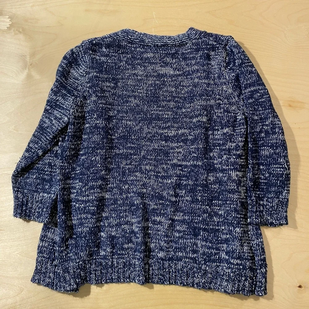 Kim Rogers Navy Marled Cardigan Large (OS)